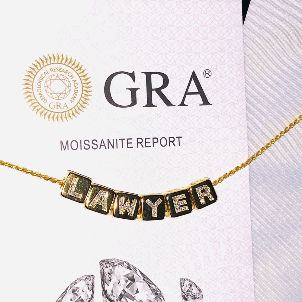 VVS gra certified diamond moisannitte pendant for lawyer, passes diamond testers - Picture 3 of 7
